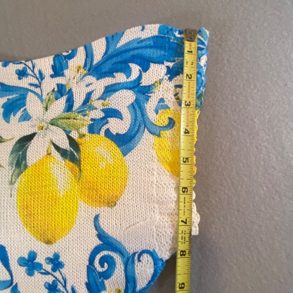 Plus Size Lemon Print Italian Knit Boho Top 2X/3X Resort Summer Blouse - Picture 16 of 16